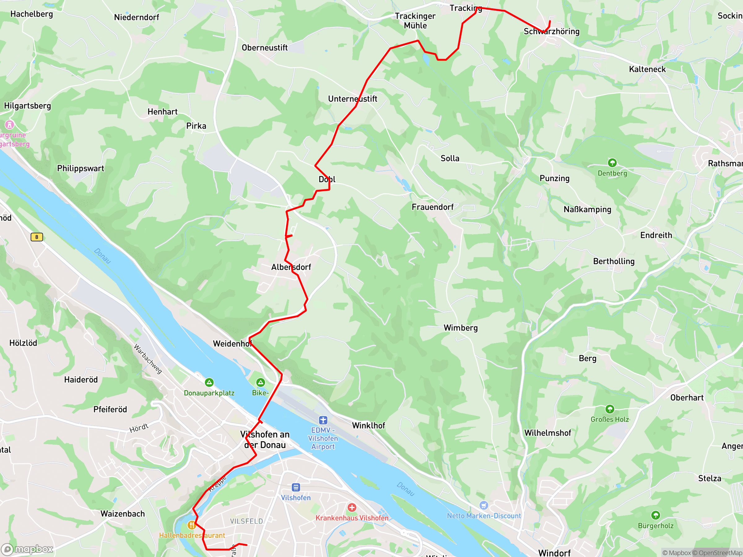 Karte der Aufzeichnung