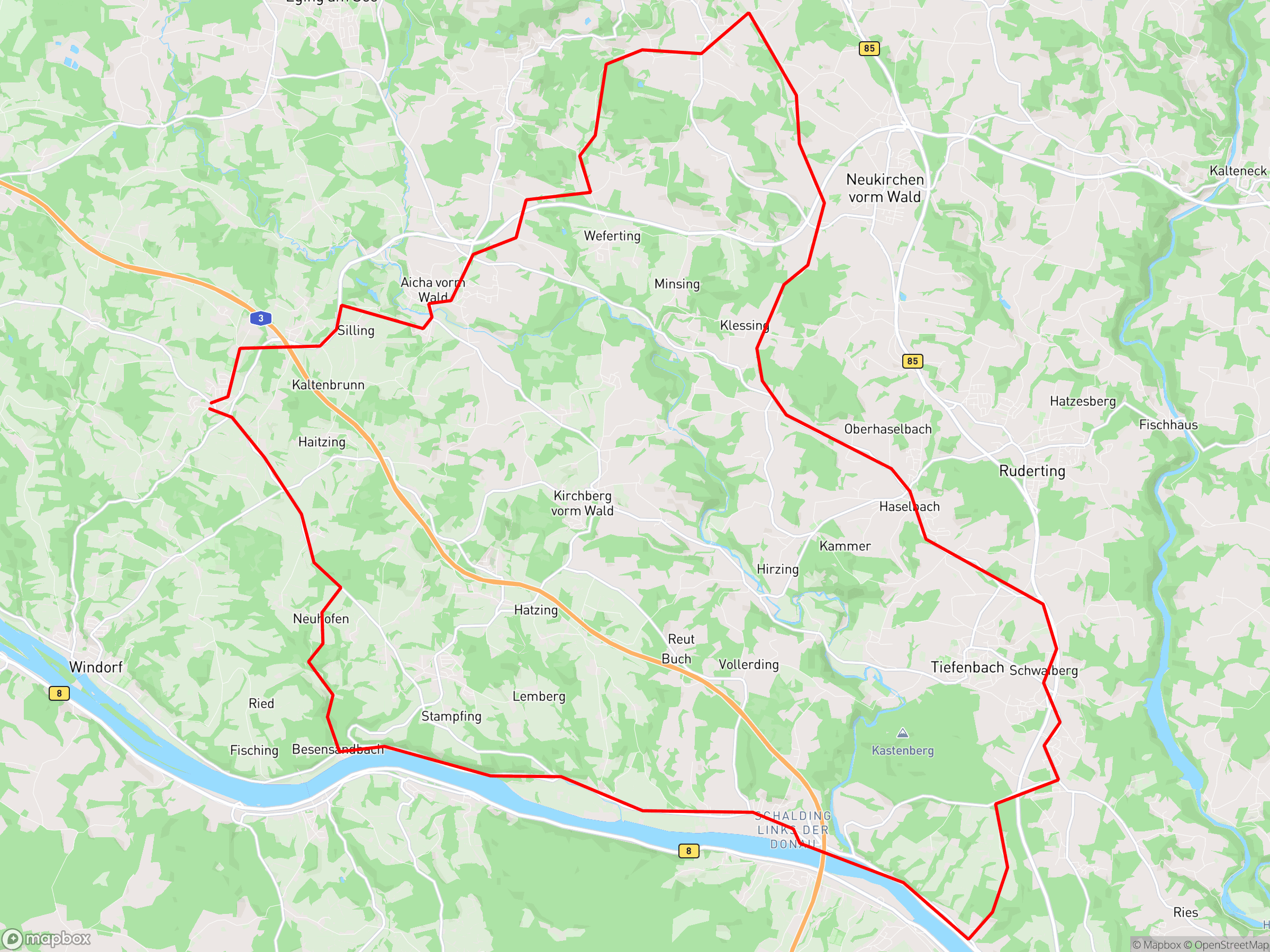 Karte der Aufzeichnung