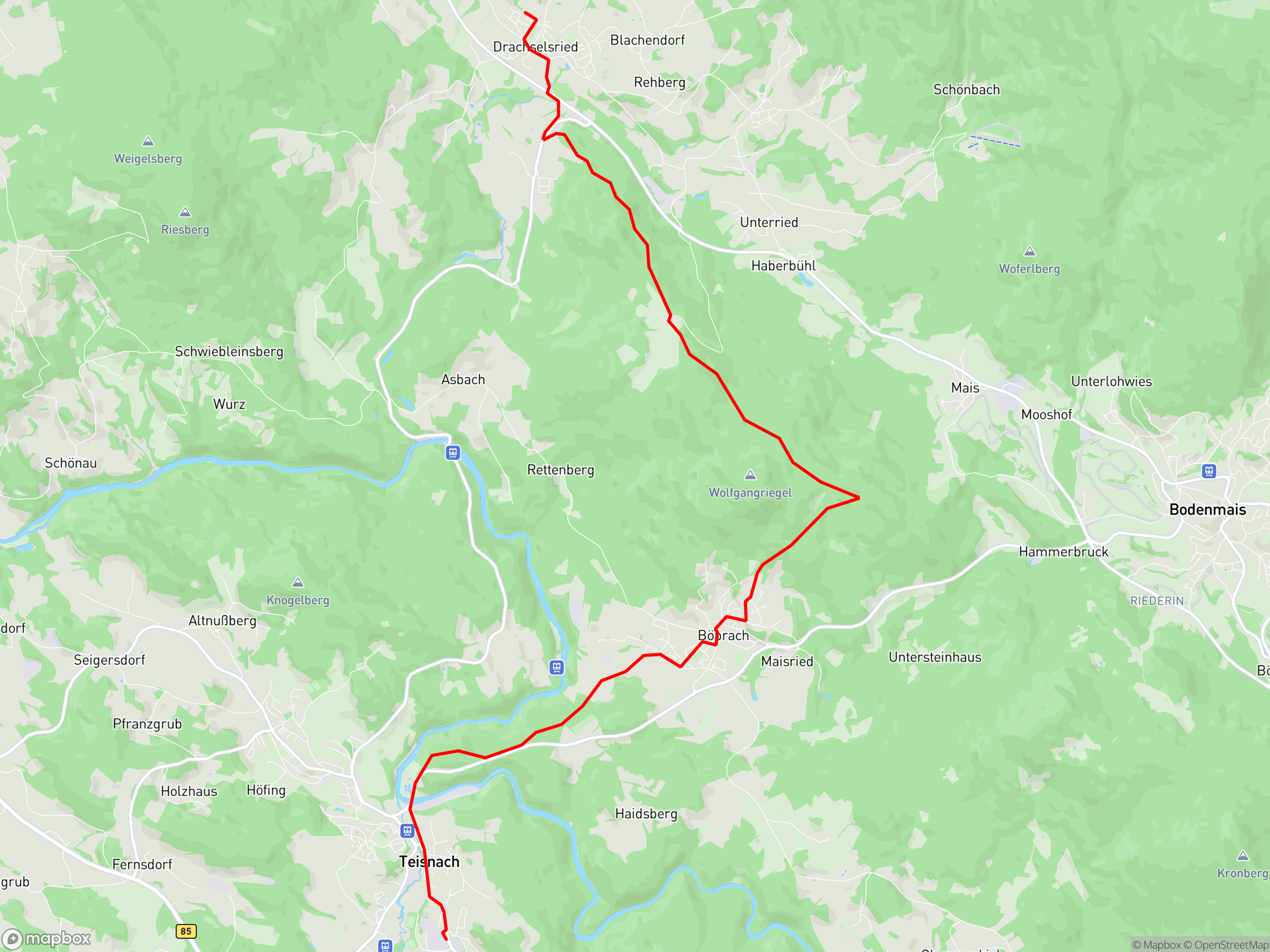 Karte der Aufzeichnung