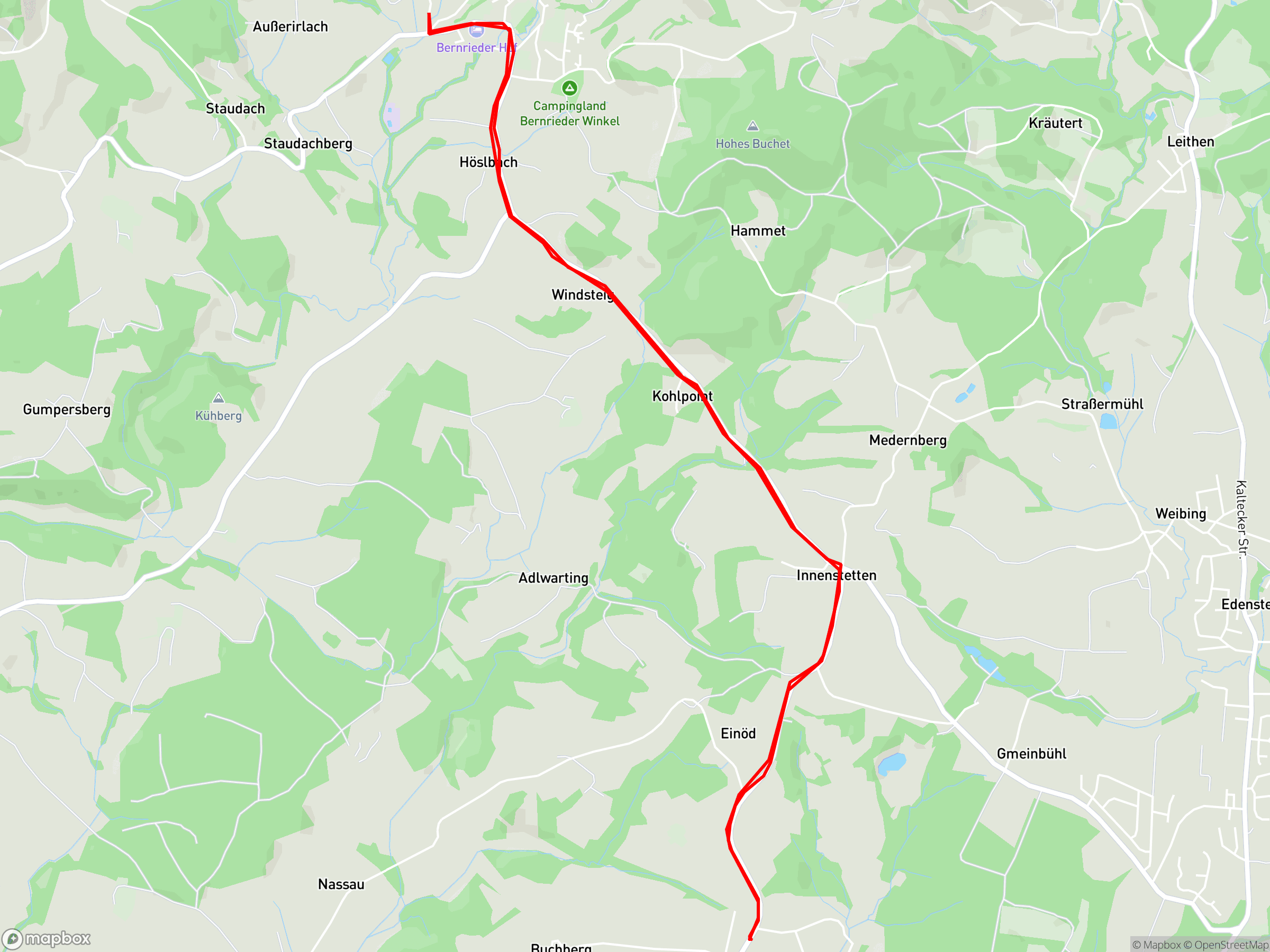 Karte der Aufzeichnung