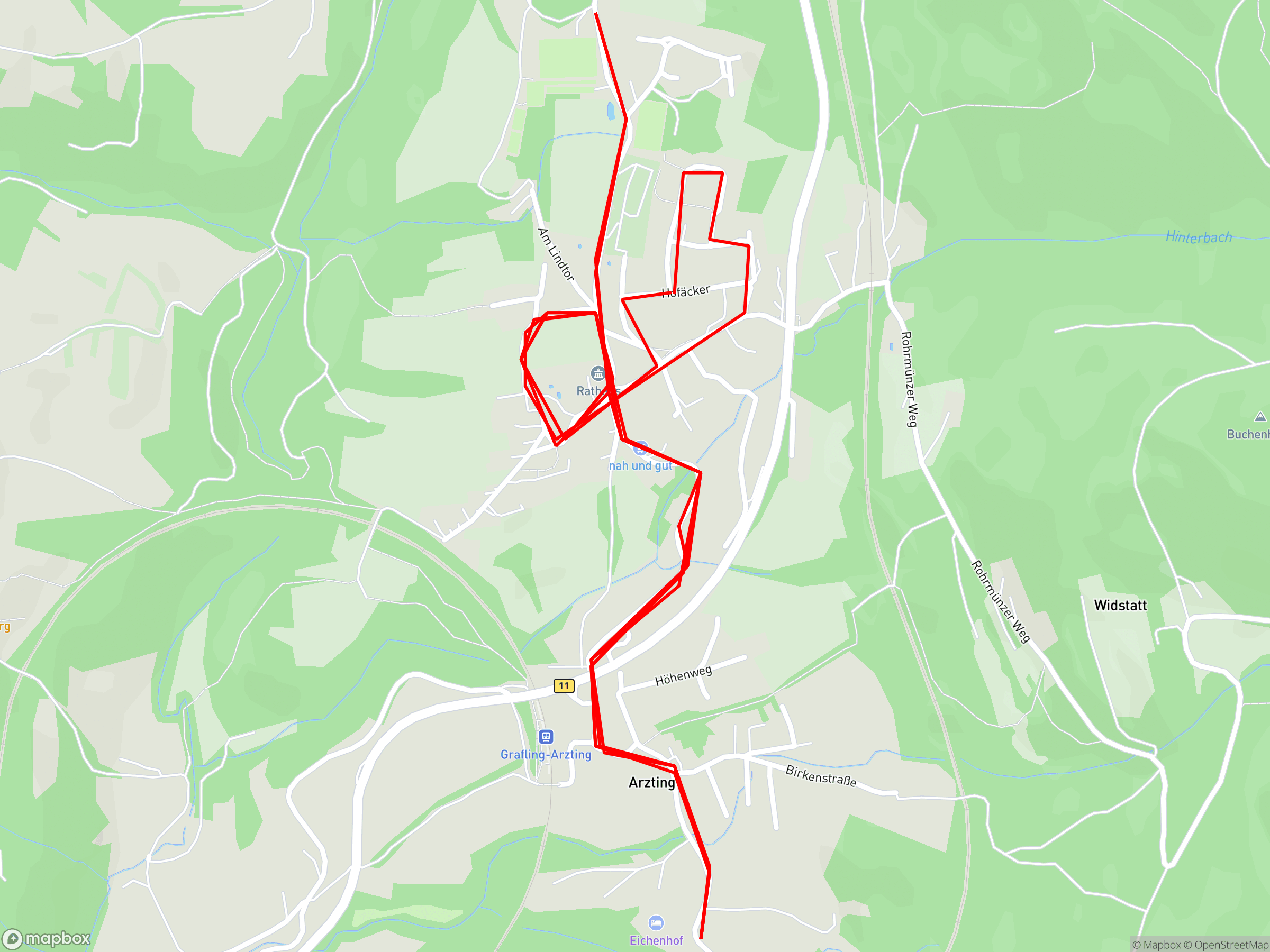 Karte der Aufzeichnung