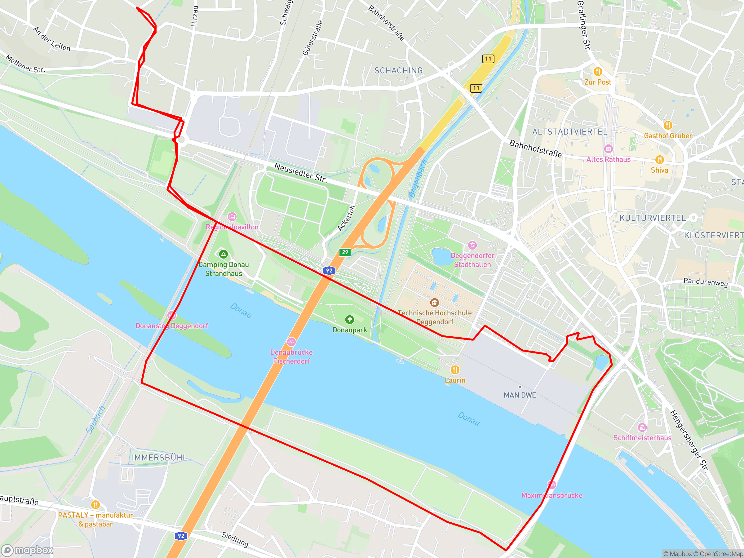 Karte der Aufzeichnung