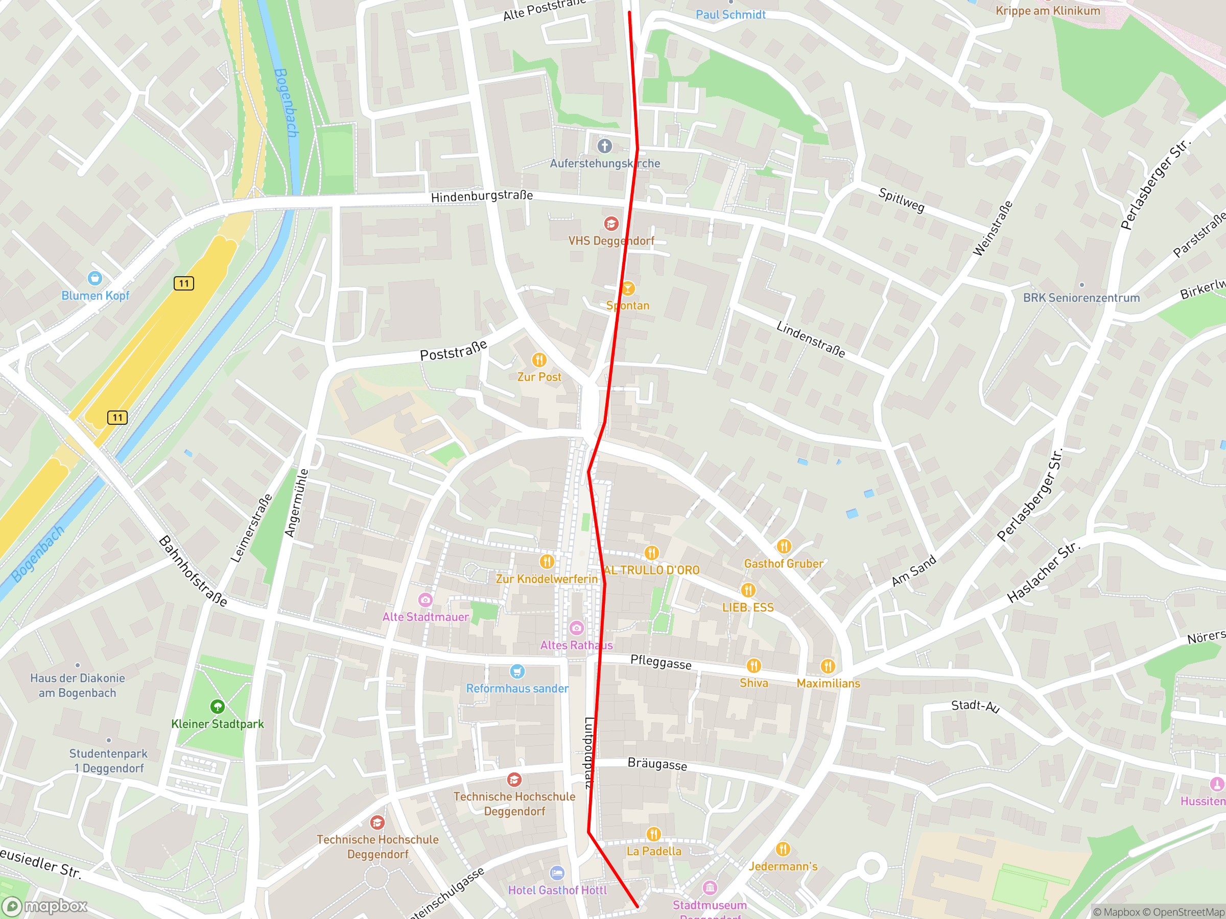 Karte der Aufzeichnung