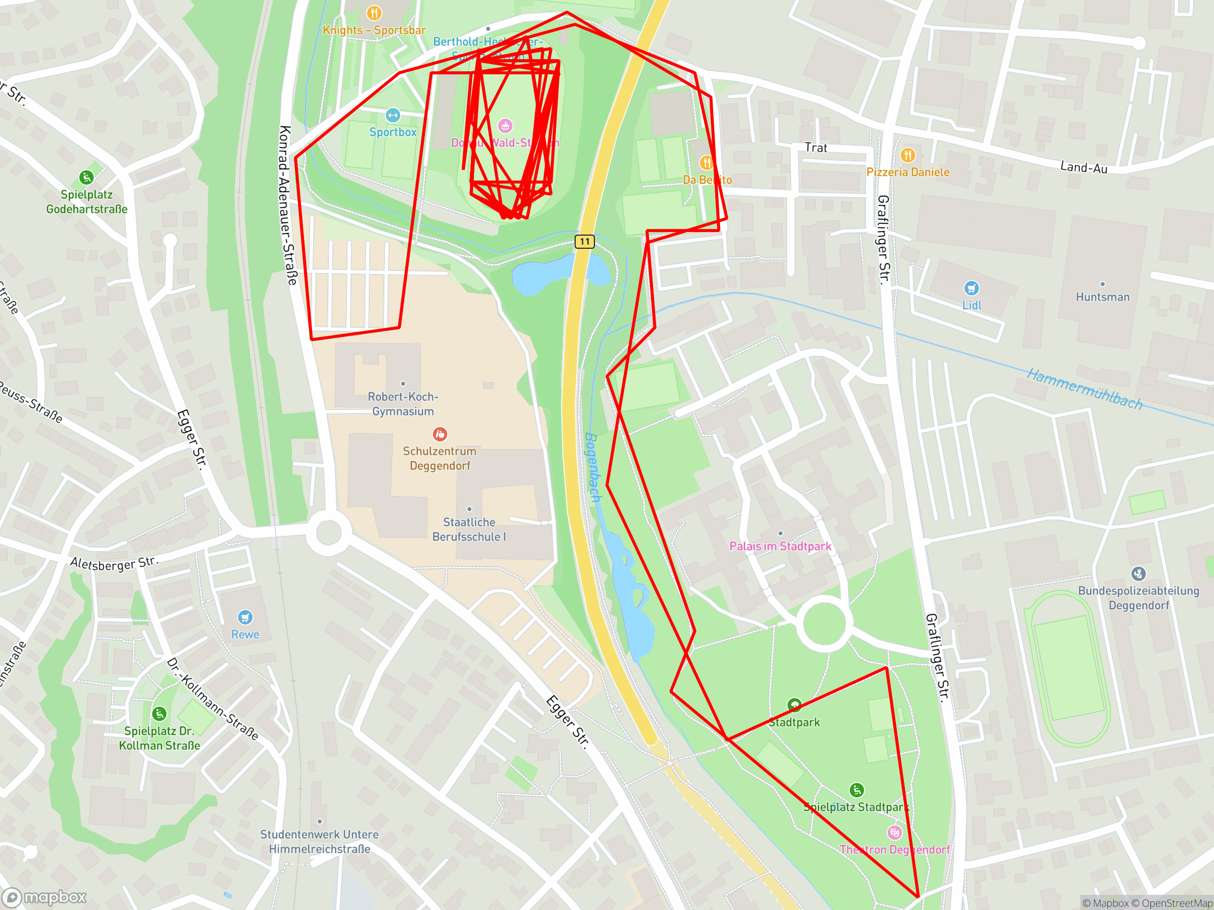 Karte der Aufzeichnung