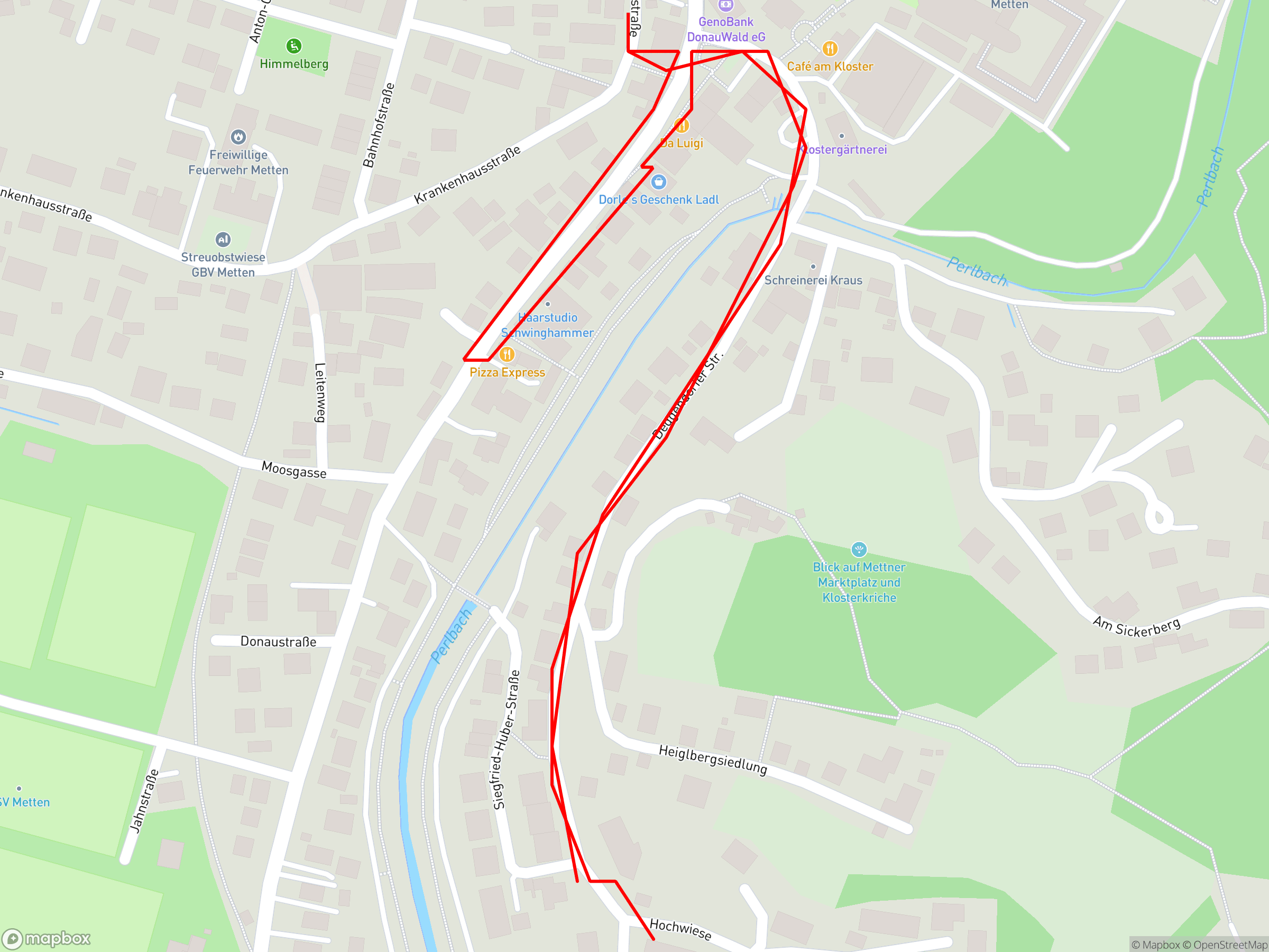 Karte der Aufzeichnung