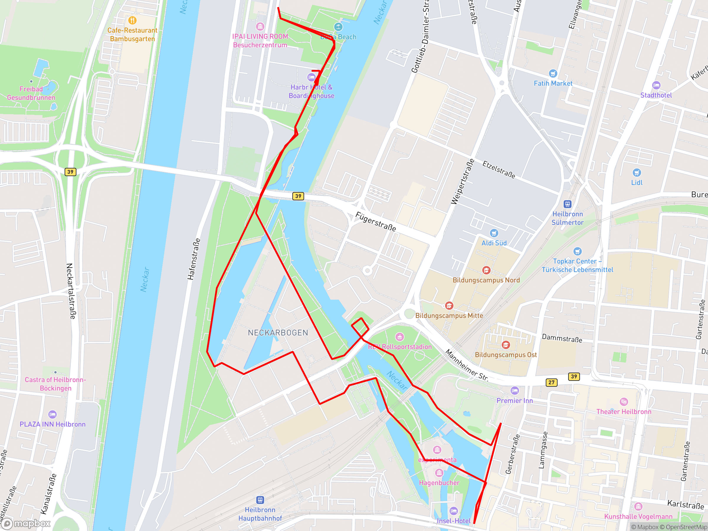 Karte der Aufzeichnung