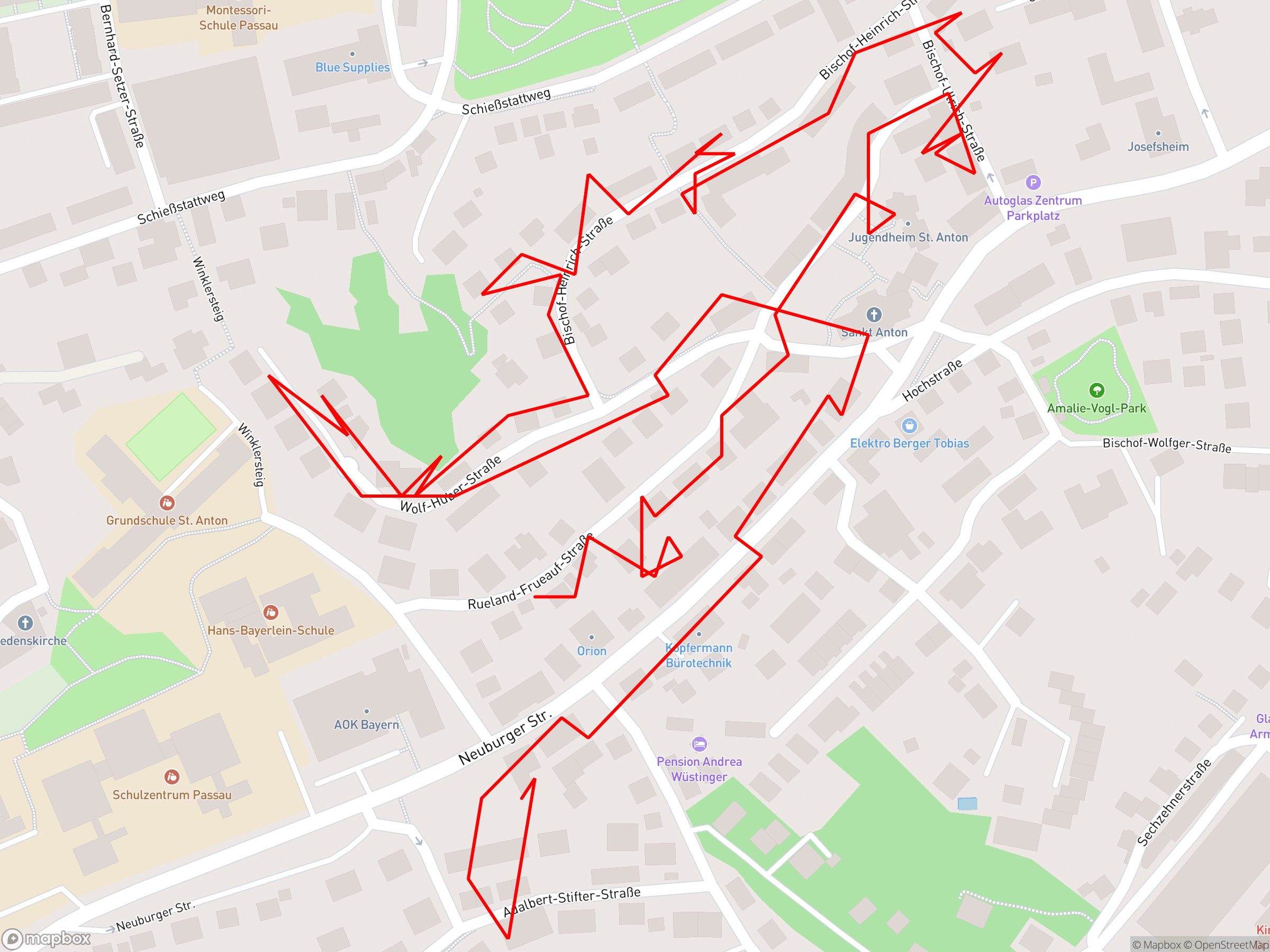 Karte der Aufzeichnung