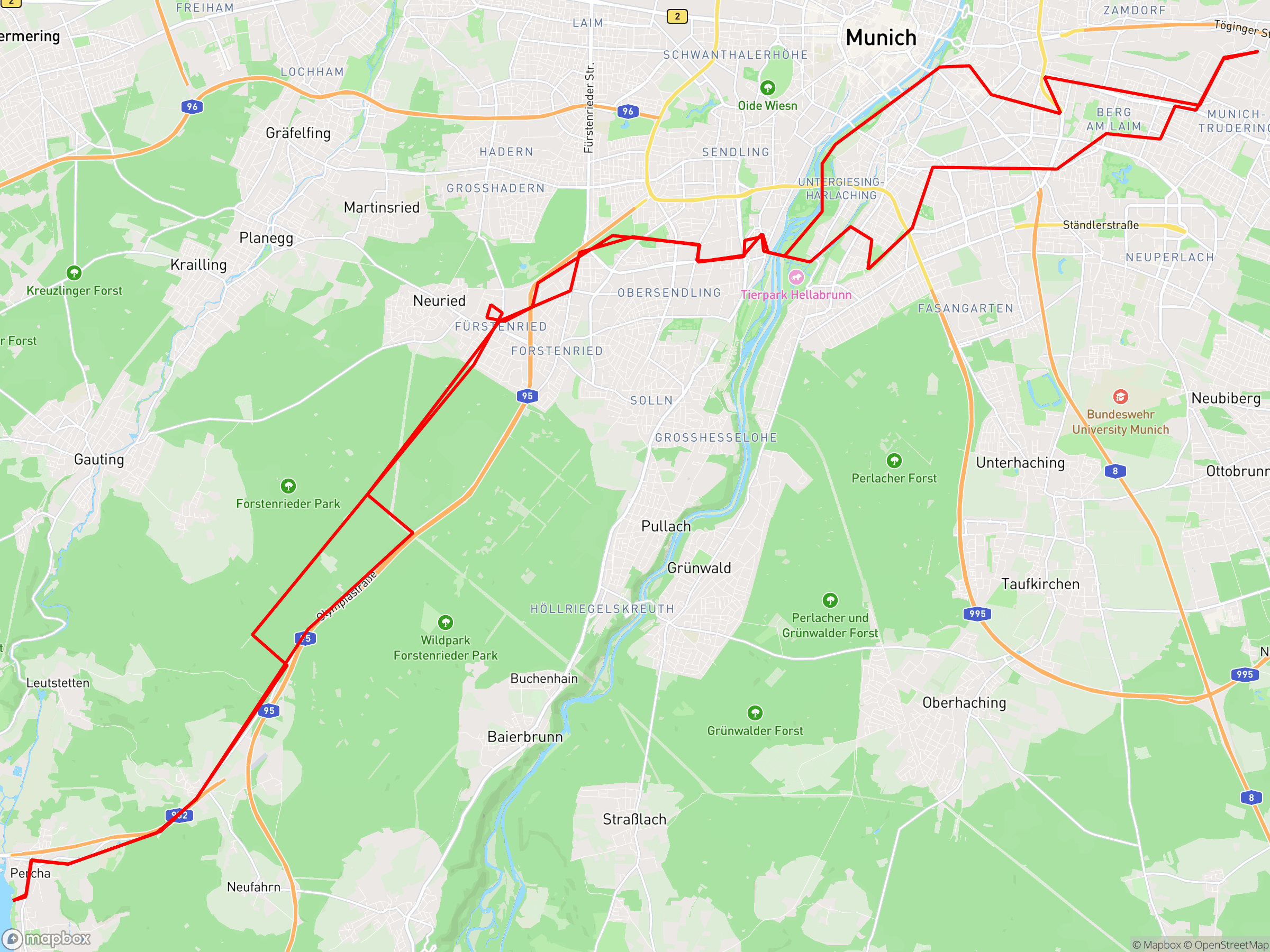 Karte der Aufzeichnung