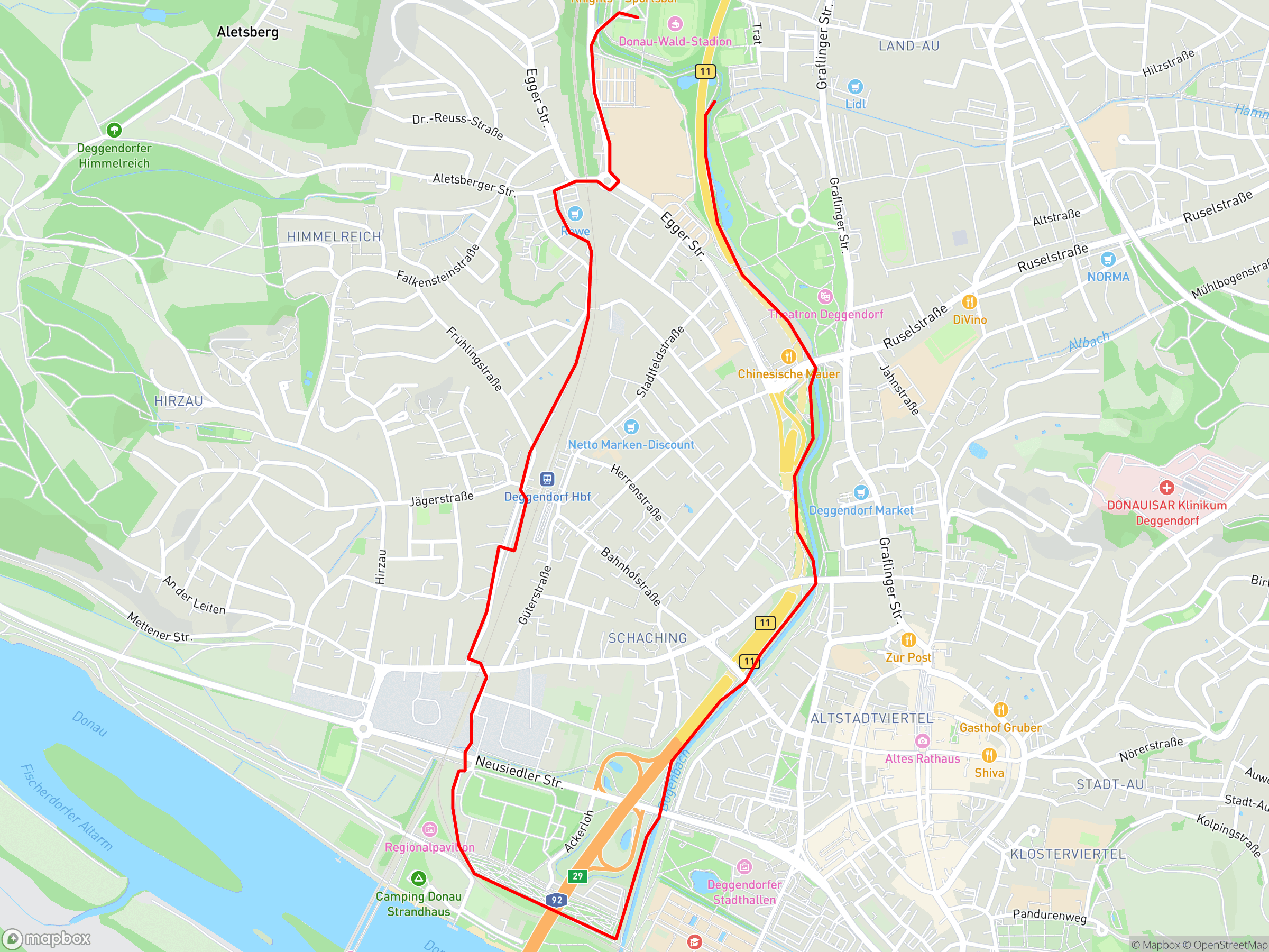 Karte der Aufzeichnung