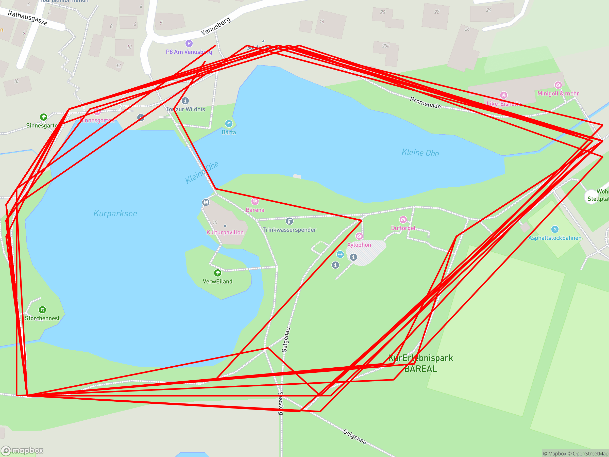 Karte der Aufzeichnung