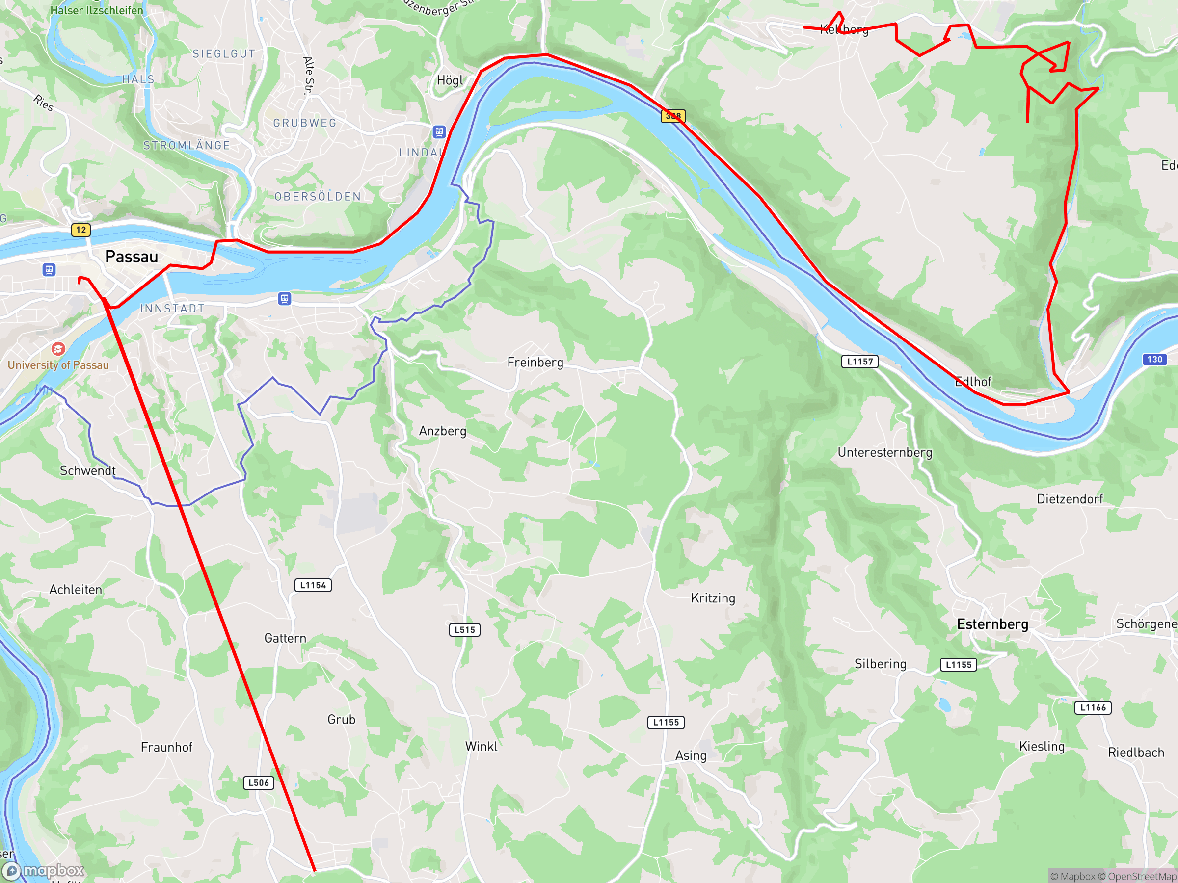 Karte der Aufzeichnung