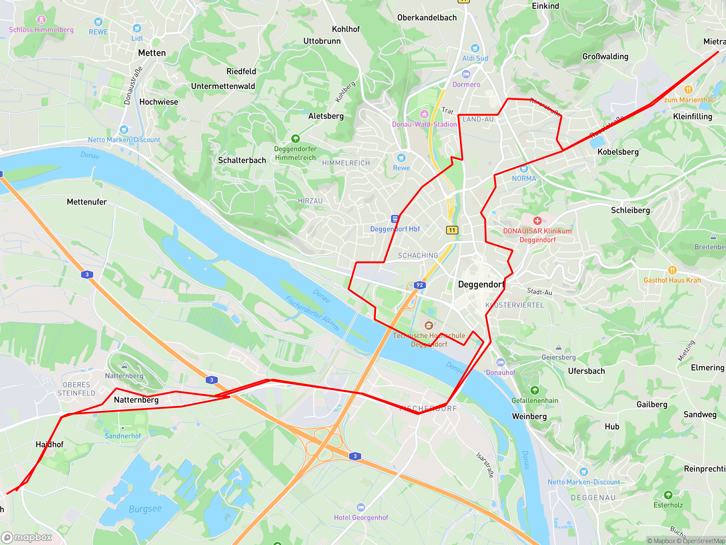 Karte der Aufzeichnung