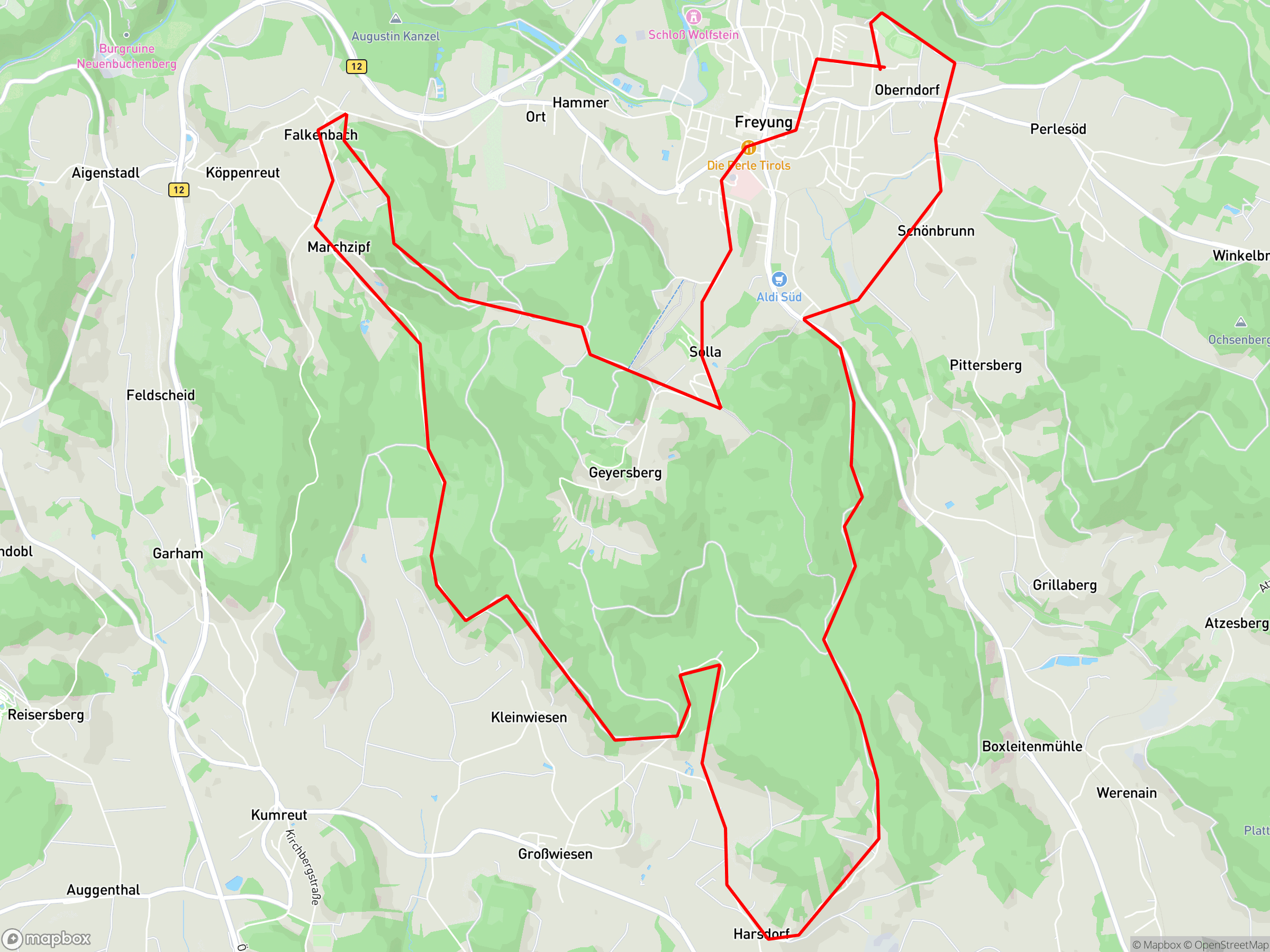 Karte der Aufzeichnung