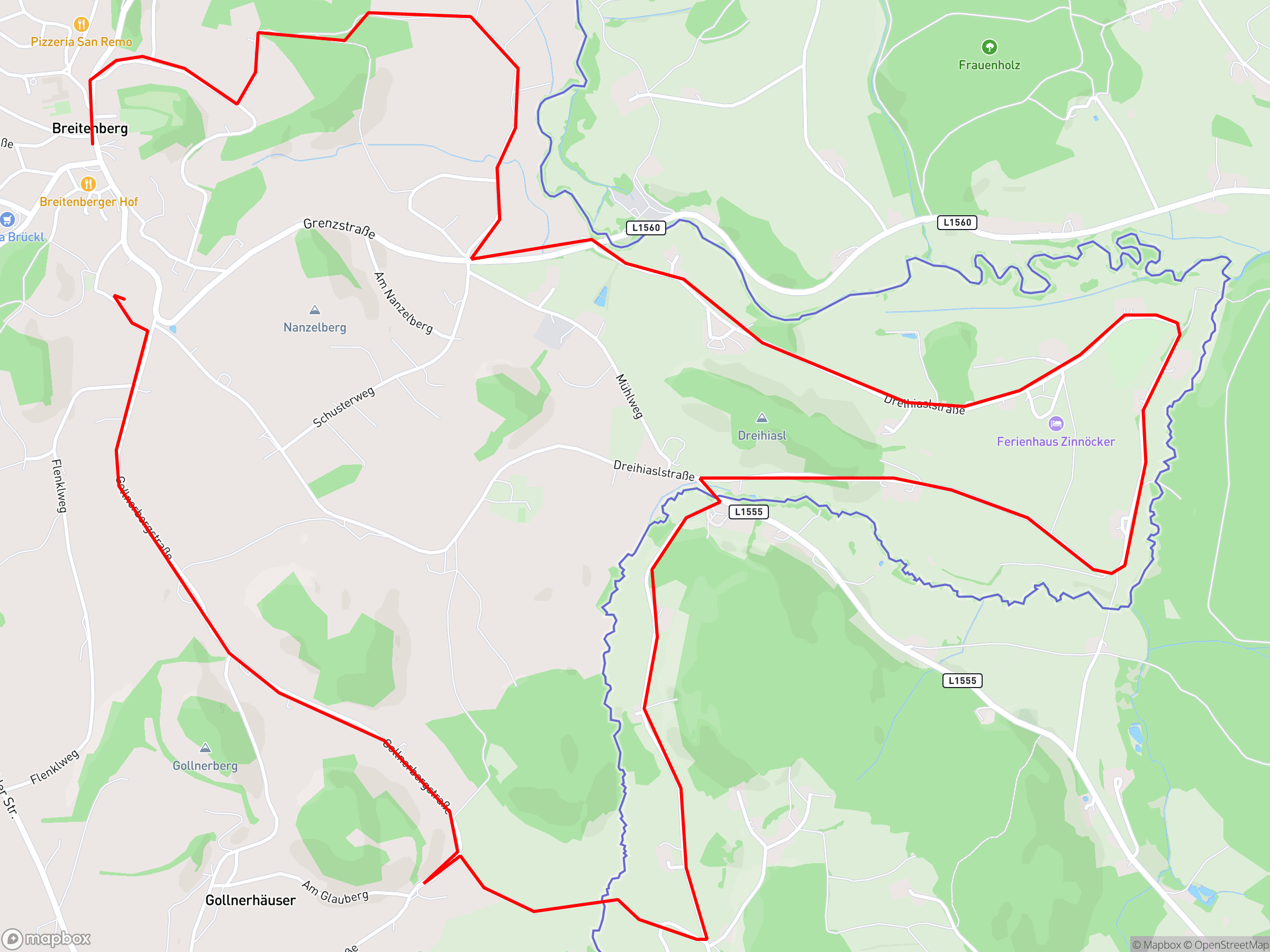 Karte der Aufzeichnung