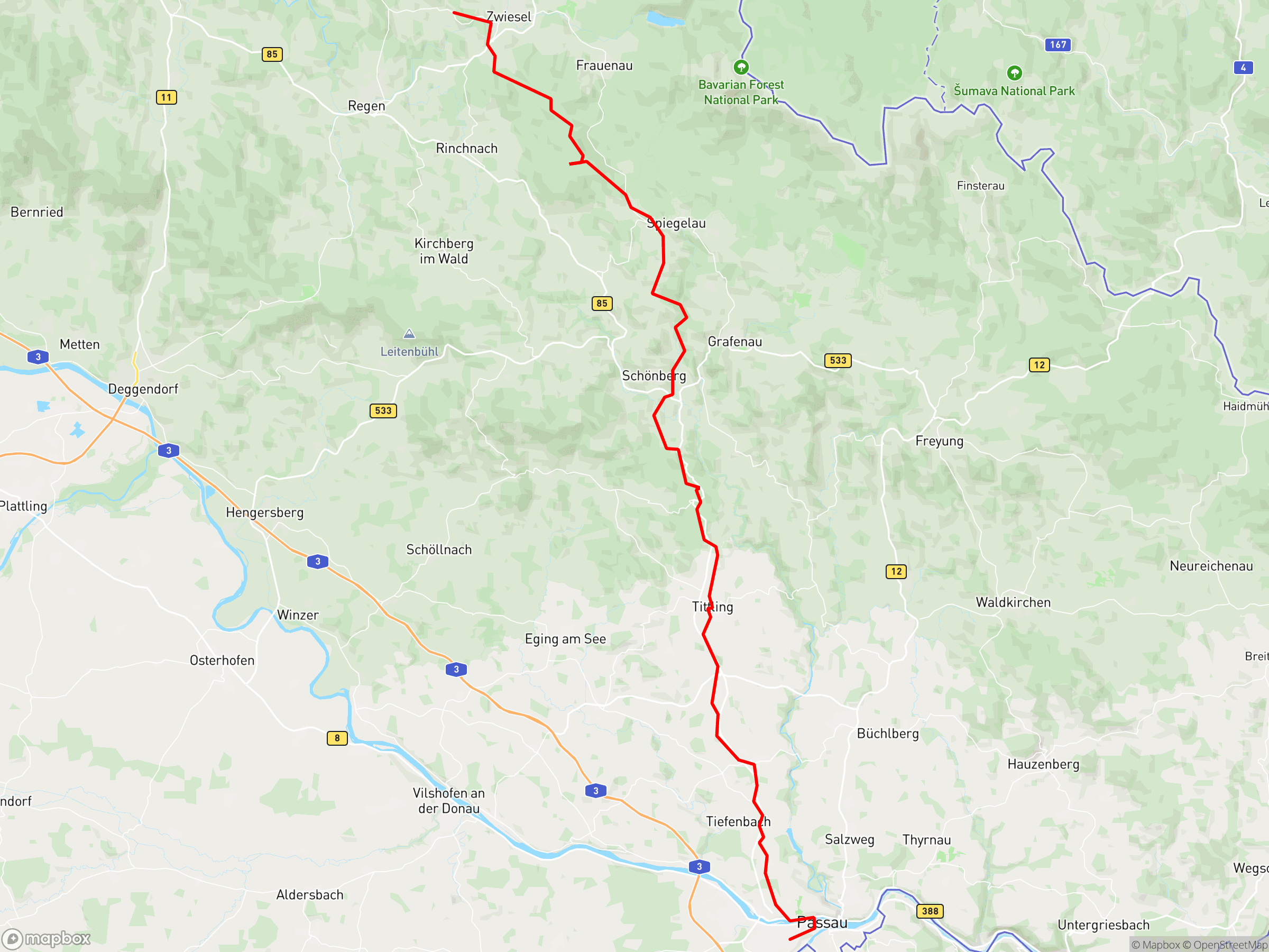 Karte der Aufzeichnung