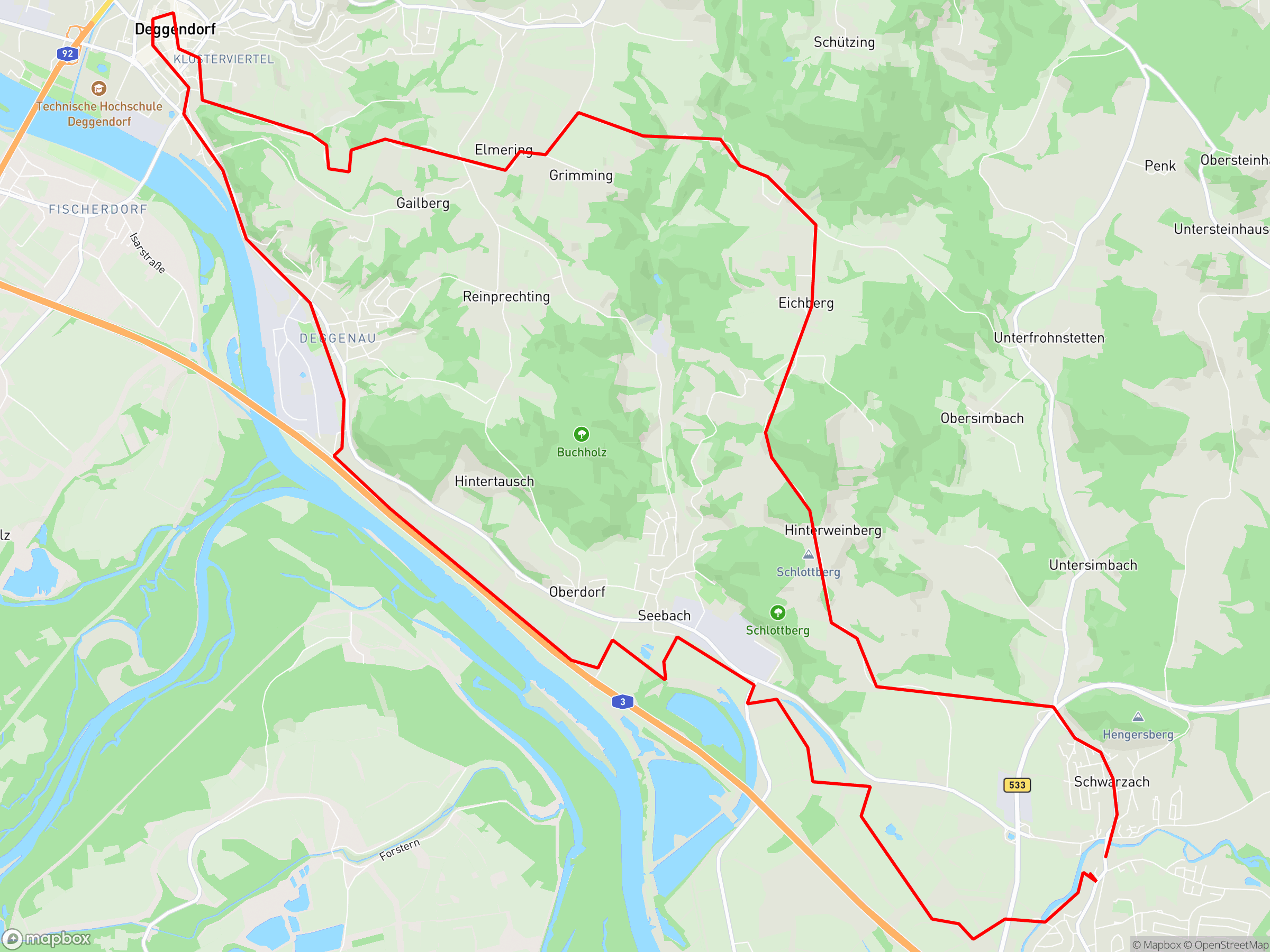 Karte der Aufzeichnung