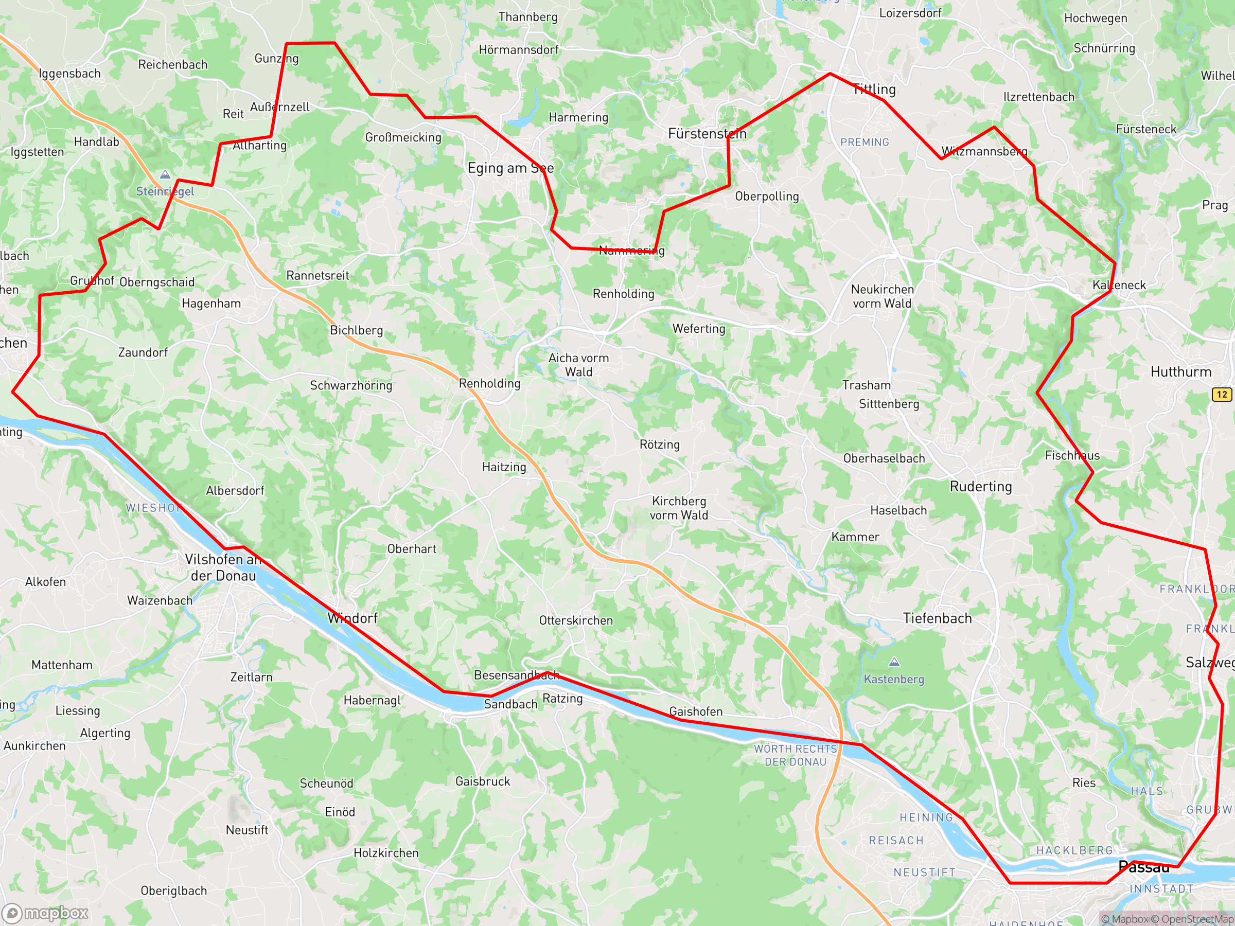 Karte der Aufzeichnung