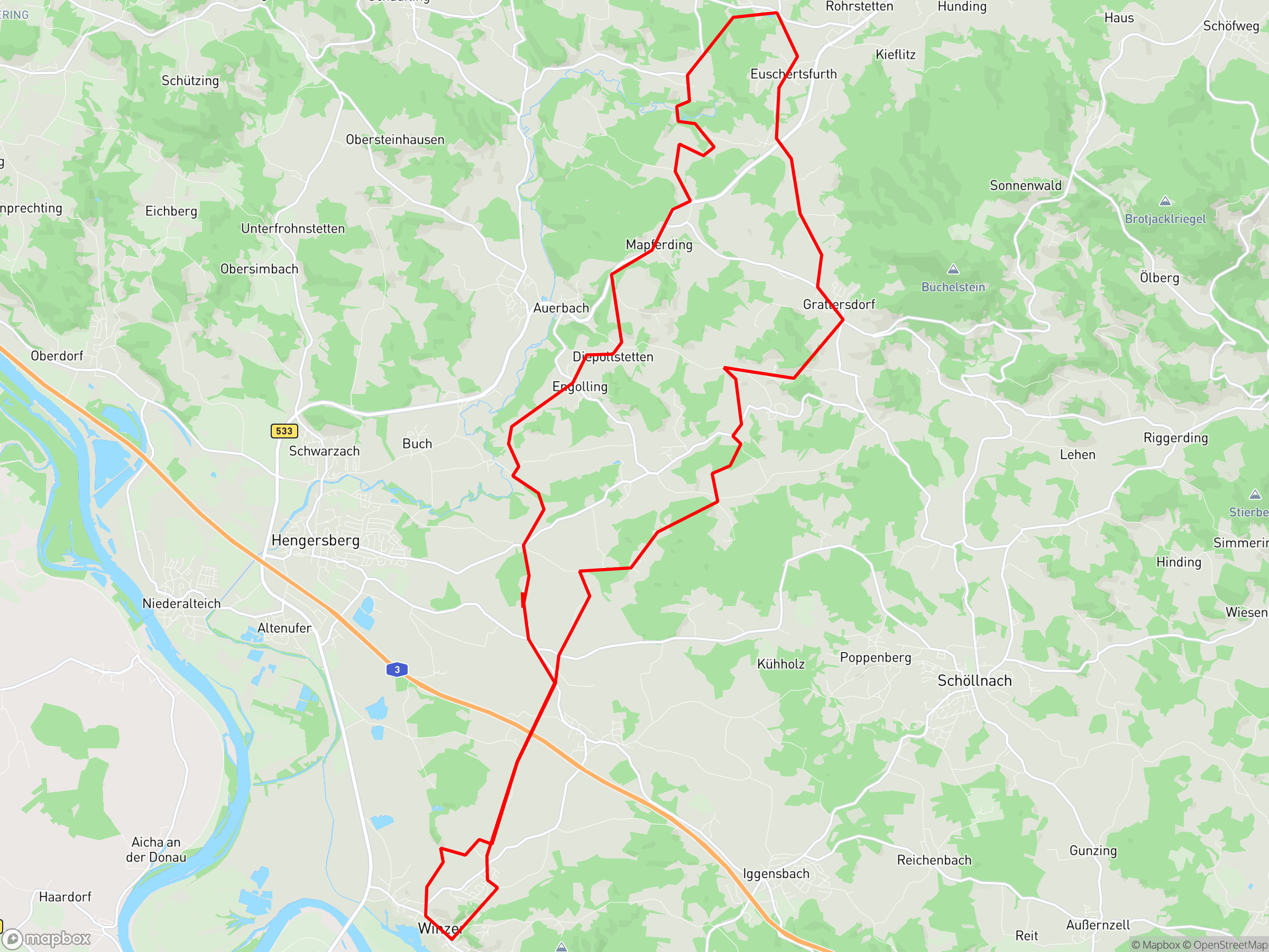 Karte der Aufzeichnung